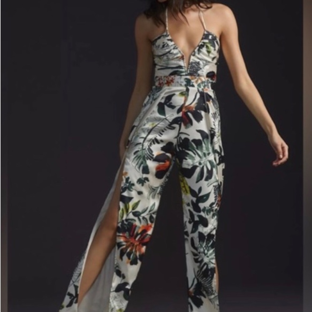 Katie May Never Cross Jumpsuit in Neutral Tropical